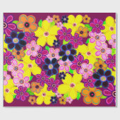 Helle Abstrakte Blume Art Geschenkpapier (Flach)