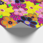 Helle Abstrakte Blume Art Geschenkpapier (Ecke)