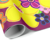 Helle Abstrakte Blume Art Geschenkpapier (Rolleneckpunkt)