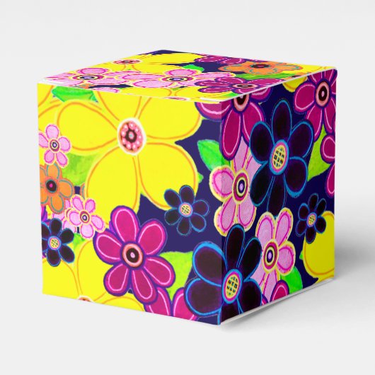 Helle Abstrakte Blume Art Geschenkschachtel (Vorderseite)