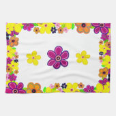 Helle Abstrakte Blume Art Geschirrtuch (Horizontal)