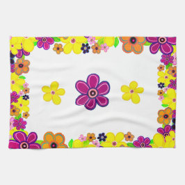 Helle Abstrakte Blume Art Geschirrtuch