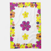 Helle Abstrakte Blume Art Geschirrtuch (Vertikal)