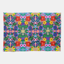 Helle Abstrakte Blume Art Geschirrtuch