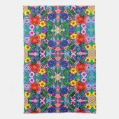 Helle Abstrakte Blume Art Geschirrtuch (Vertikal)