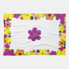 Helle Abstrakte Blume Art Geschirrtuch