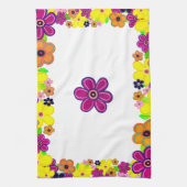 Helle Abstrakte Blume Art Geschirrtuch (Vertikal)