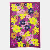 Helle Abstrakte Blume Art Geschirrtuch (Vertikal)
