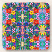 Helle Abstrakte Blume Art Getränkeuntersetzer (Vorderseite)