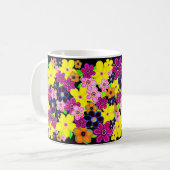 Helle Abstrakte Blume Art Kaffeetasse (Vorderseite Links)