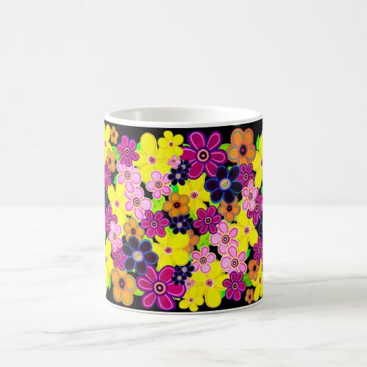 Helle Abstrakte Blume Art Kaffeetasse (Mittel)