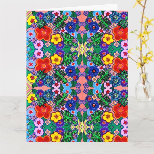 Helle Abstrakte Blume Art Karte (Gelbe Blume)