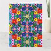 Helle Abstrakte Blume Art Karte (Vorderseite)