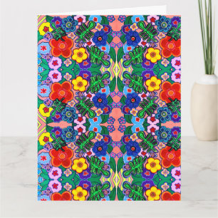 Helle Abstrakte Blume Art Karte