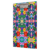 Helle Abstrakte Blume Art Klemmbrett (Links)