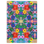 Helle Abstrakte Blume Art Klemmbrett (Rückseite)