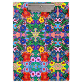 Helle Abstrakte Blume Art Klemmbrett (Vorderseite)