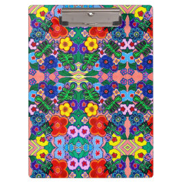 Helle Abstrakte Blume Art Klemmbrett