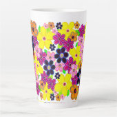 Helle Abstrakte Blume Art Milchtasse (Vorderseite)