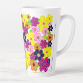 Helle Abstrakte Blume Art Milchtasse (Rechts)