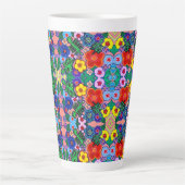 Helle Abstrakte Blume Art Milchtasse (Vorderseite)