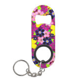 Helle Abstrakte Blume Art Mini Flaschenöffner (Vorderseite)