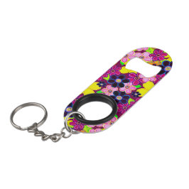 Helle Abstrakte Blume Art Mini Flaschenöffner