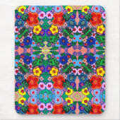 Helle Abstrakte Blume Art Mousepad (Vorne)