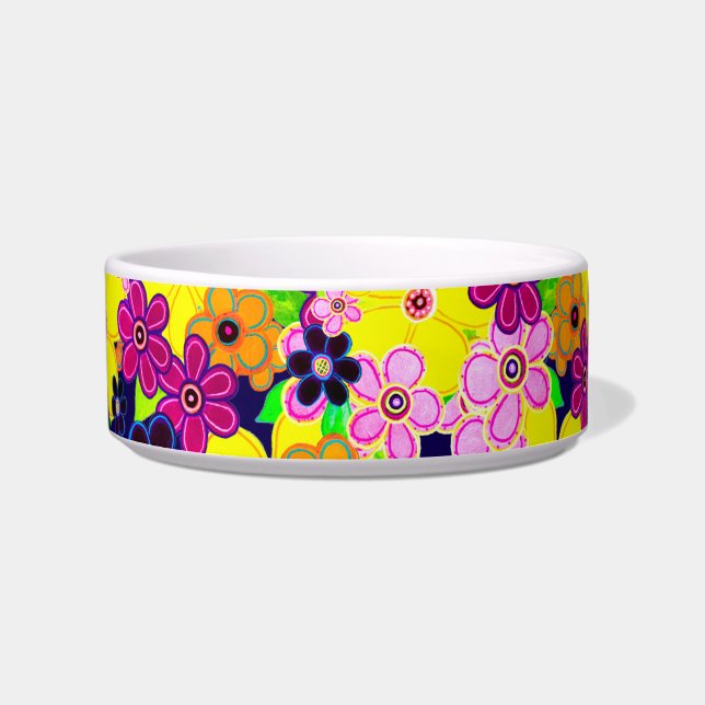 Helle Abstrakte Blume Art Napf (Vorderseite)