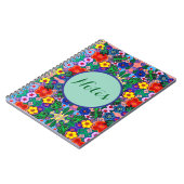 Helle Abstrakte Blume Art Notizblock (Linke Seite)