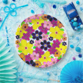 Helle Abstrakte Blume Art Pappteller (Party)