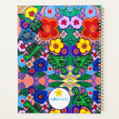 Helle Abstrakte Blume Art Planer (Rückseite)