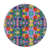 Helle Abstrakte Blume Art Schneidebrett (Vorderseite)