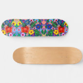 Helle Abstrakte Blume Art Skateboard (Horizontal)
