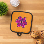 Helle Abstrakte Blume Art Topflappen (Oben Unten)