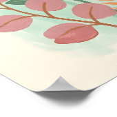 Helle abstrakte Blumen-Botanik-Kunst,Frühlingsblum Poster (Ecke)