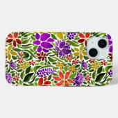 Helle, abstrakte Blumenkoffer iPhone Case (Rückseite (Horizontal))