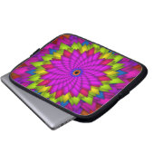 Helle Abstrakte farbige Blume Laptopschutzhülle (Vorne Knopf)