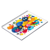 Helle abstrakte florale Mixed-Media-Collage Notizblock (Linke Seite)