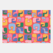 Helle, Abstrakte Formen in Gelbblau Geschenkpapier Set (Vorderseite 3)