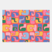 Helle, Abstrakte Formen in Gelbblau Geschenkpapier Set (Vorderseite)