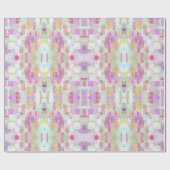 Helle Abstrakte geometrische Kunst, farbenfrohe Pa Geschenkpapier (Flach)