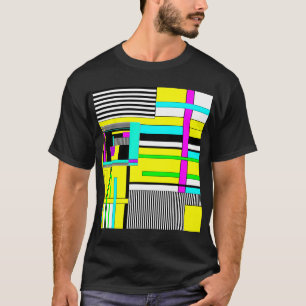 Helle abstrakte geometrische Neonmuster werfen Säu T-Shirt