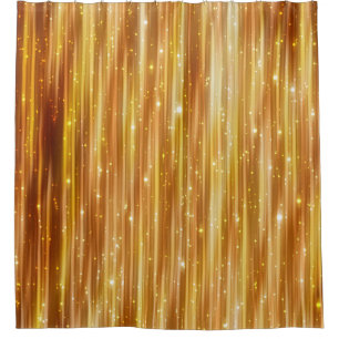 Helle abstrakte goldene Kulisse mit Glitzer Duschvorhang