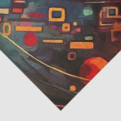 Helle Abstrakte Kreisdekoupage Seidenpapier (Detail)