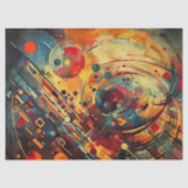 Helle Abstrakte Kreisdekoupage Seidenpapier (Vorderseite)