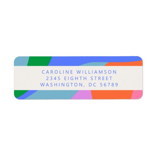 Helle Abstrakte Kunst Dusche Rücksendeadresse (Vorne)