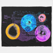 Helle Abstrakte Kunst erweitert Multiversum Fleecedecke (Vorderseite (Horizontal))