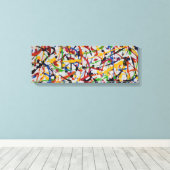 Helle Abstrakte Kunst, Farbenfreude 201288 Leinwanddruck (Insitu (Holzboden))