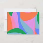 Helle Abstrakte Kunst Individuelle Name Dankeskarte (Rückseite)